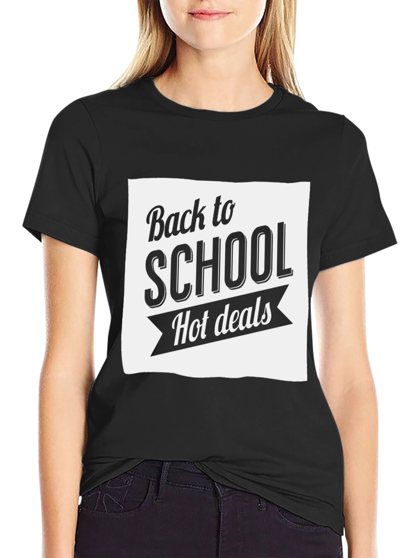 Back to School Hot Deals Graphic Tee - Black