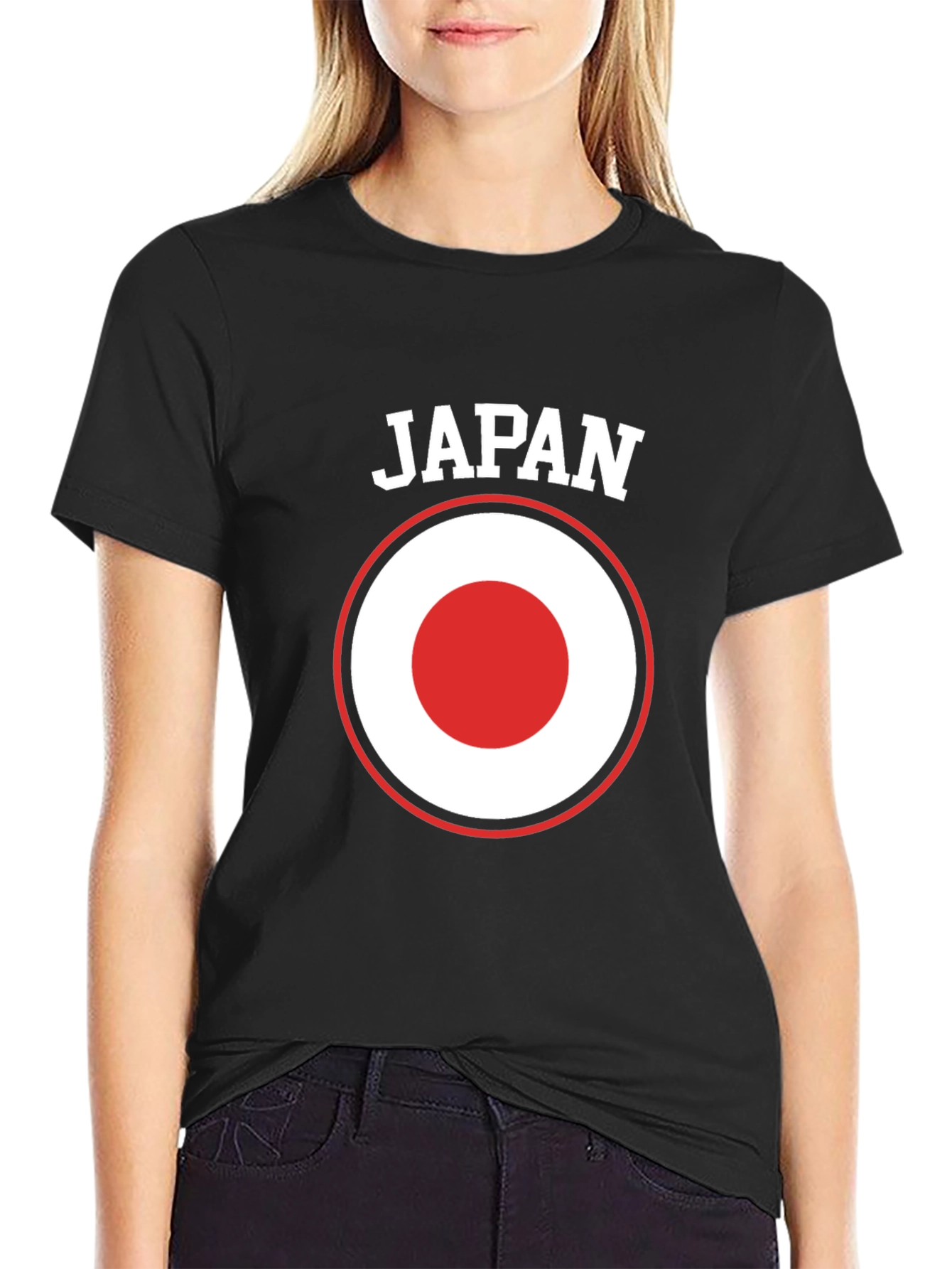 Japan Flag Graphic T-Shirt - Black