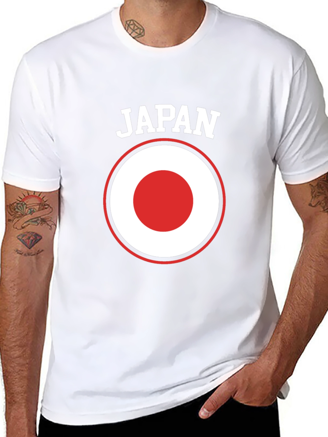 Japan Flag Graphic T-Shirt - Black