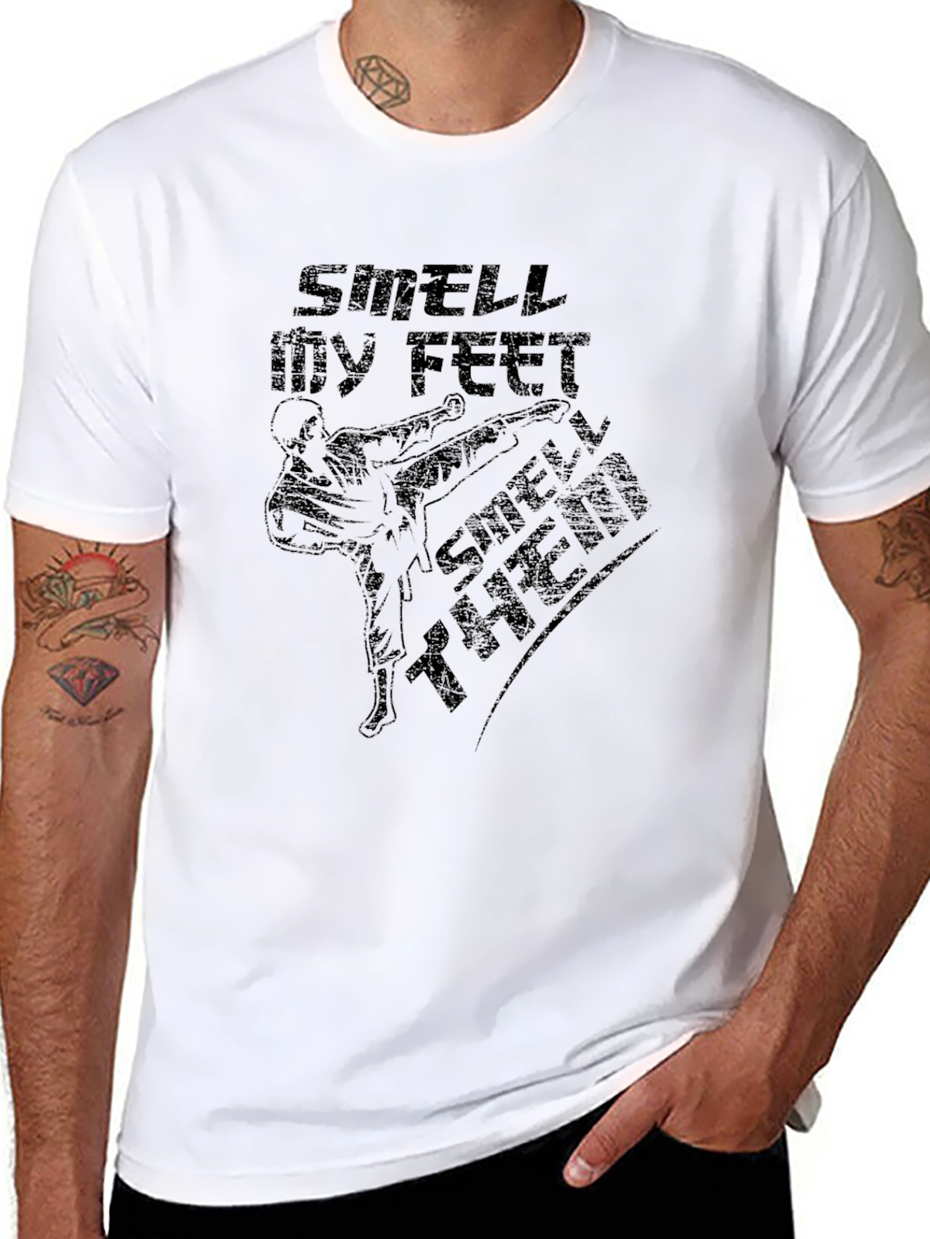 Smell My Feet Then T-Shirt - Funny Graphic Tee