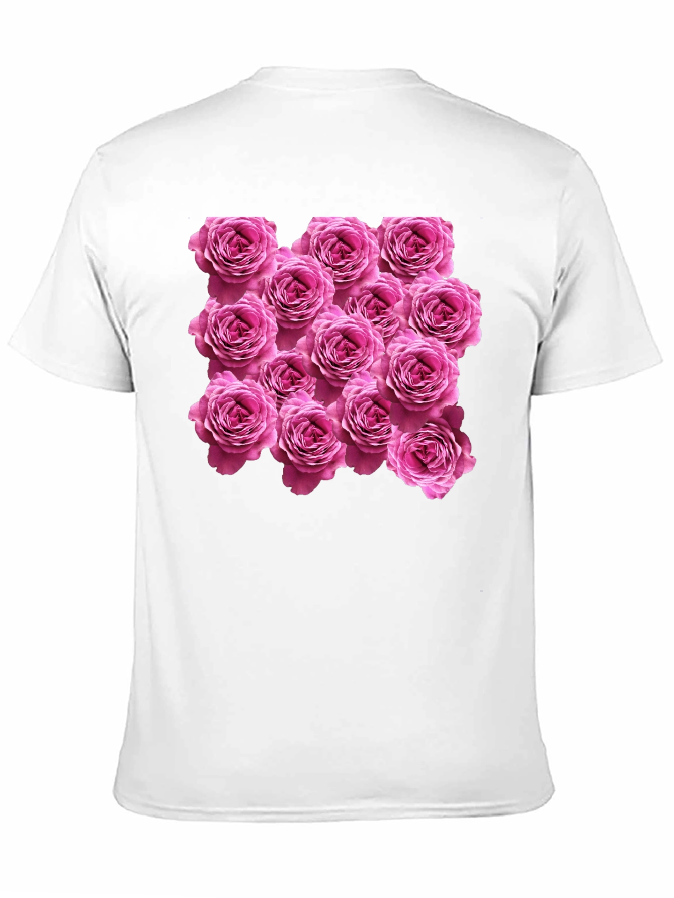 Rose Print Black T-Shirt