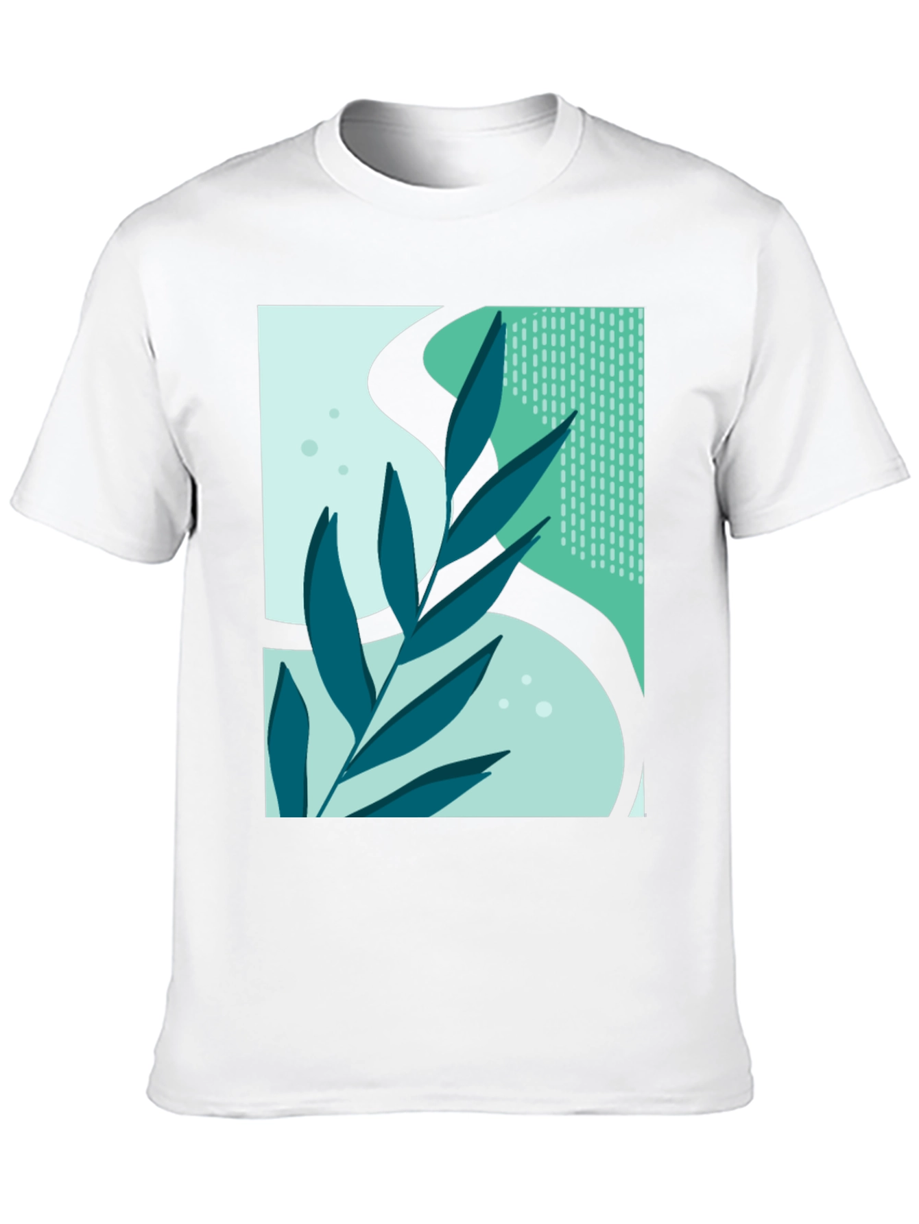 Abstract Leaf Graphic T-Shirt - Modern Art Tee