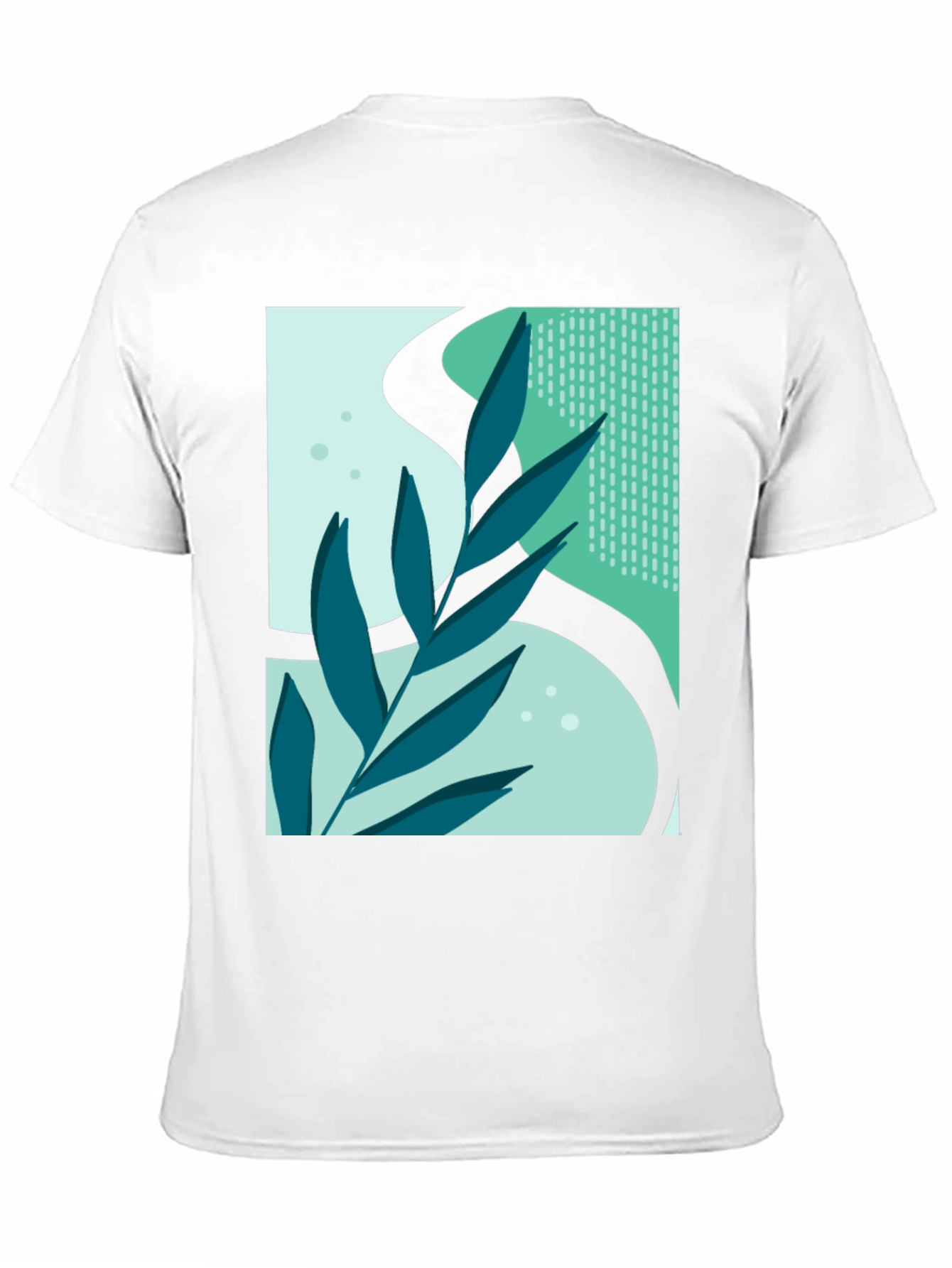 Abstract Leaf Graphic T-Shirt - Modern Art Tee