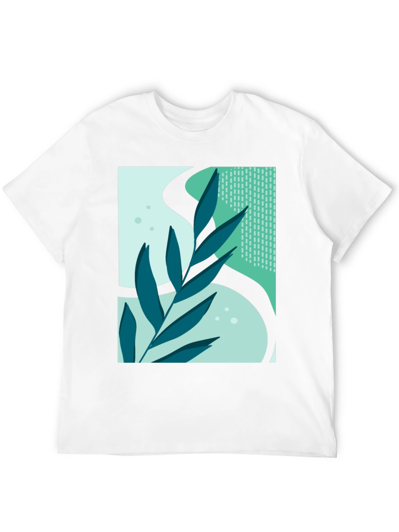 Abstract Leaf Graphic T-Shirt - Modern Art Tee