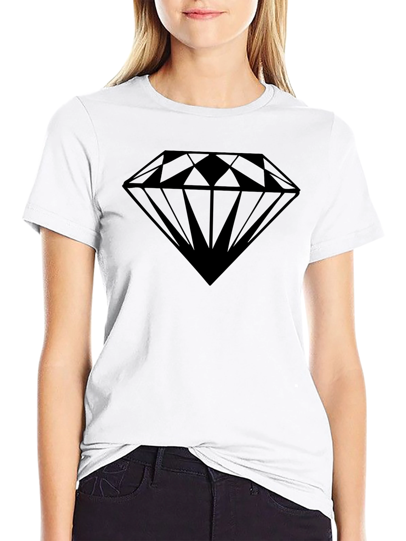 Diamond Graphic Tee - Mens Black T-Shirt
