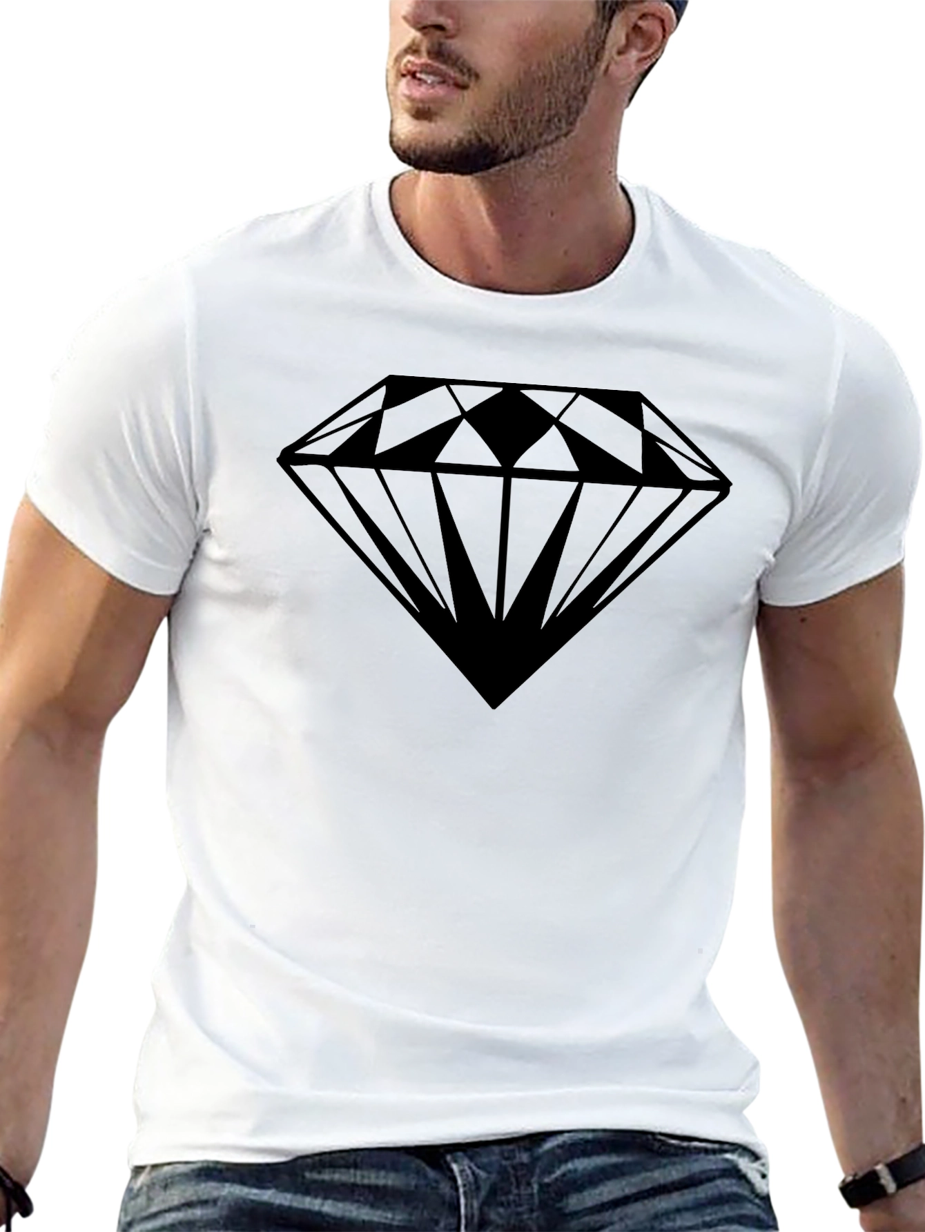 Diamond Graphic Tee - Mens Black T-Shirt