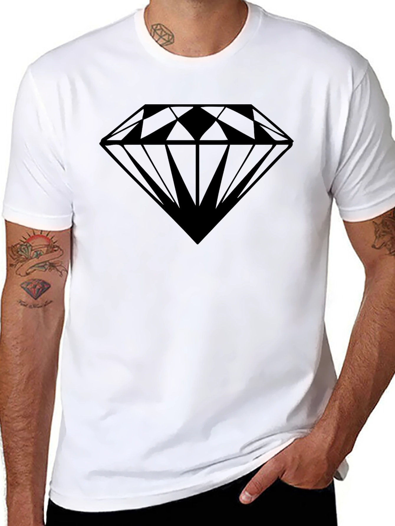 Diamond Graphic Tee - Mens Black T-Shirt