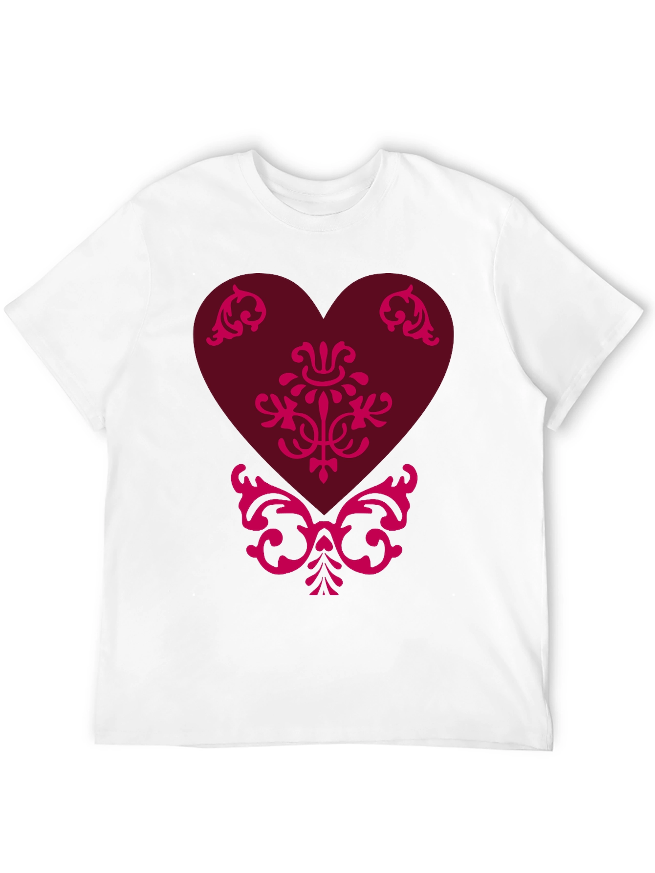 Elegant Heart Graphic Tee - Black