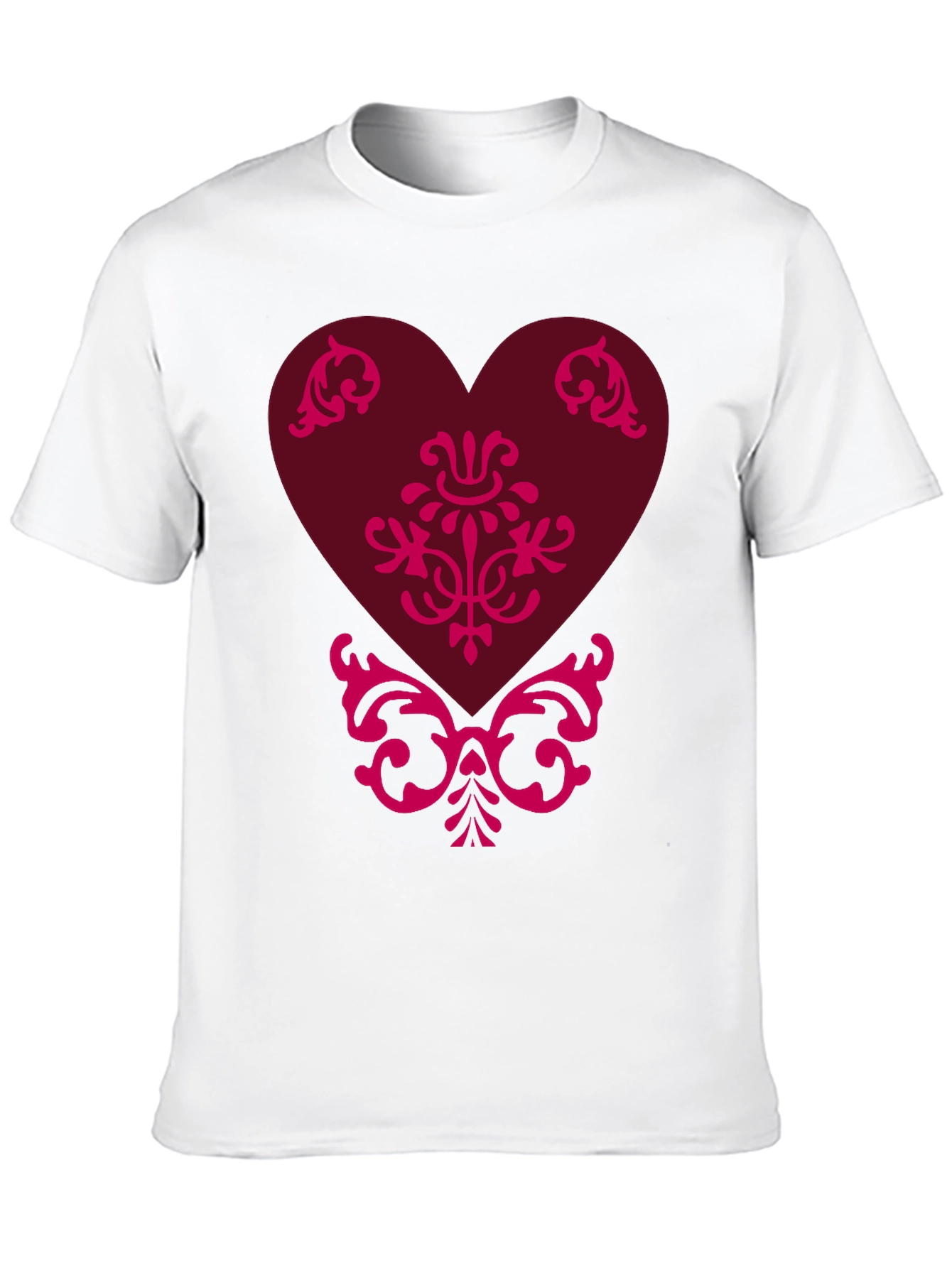 Elegant Heart Graphic Tee - Black