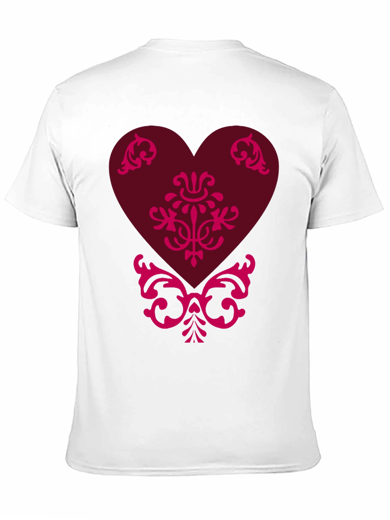 Elegant Heart Graphic Tee - Black