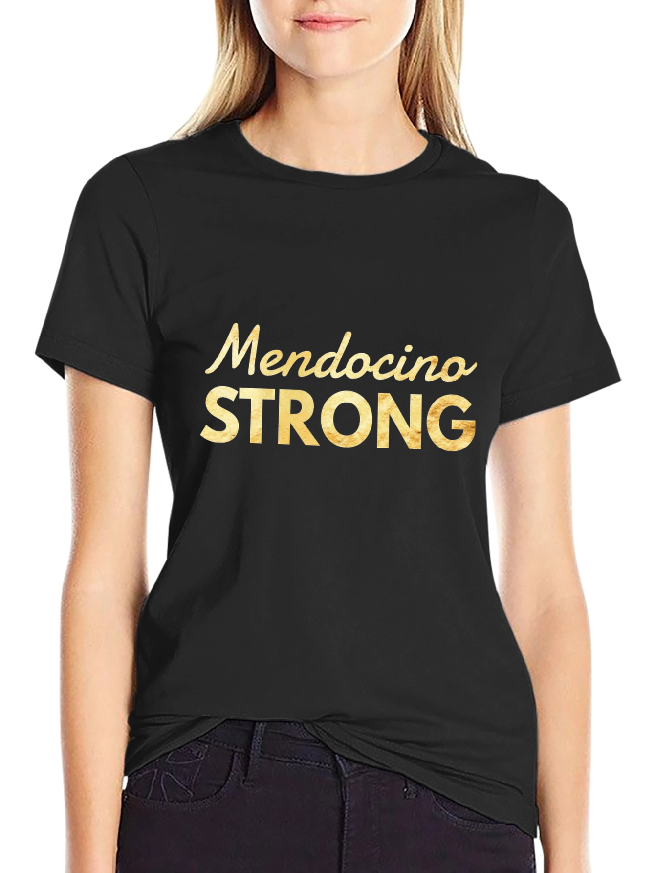 Mendocino Strong Black Graphic Tee