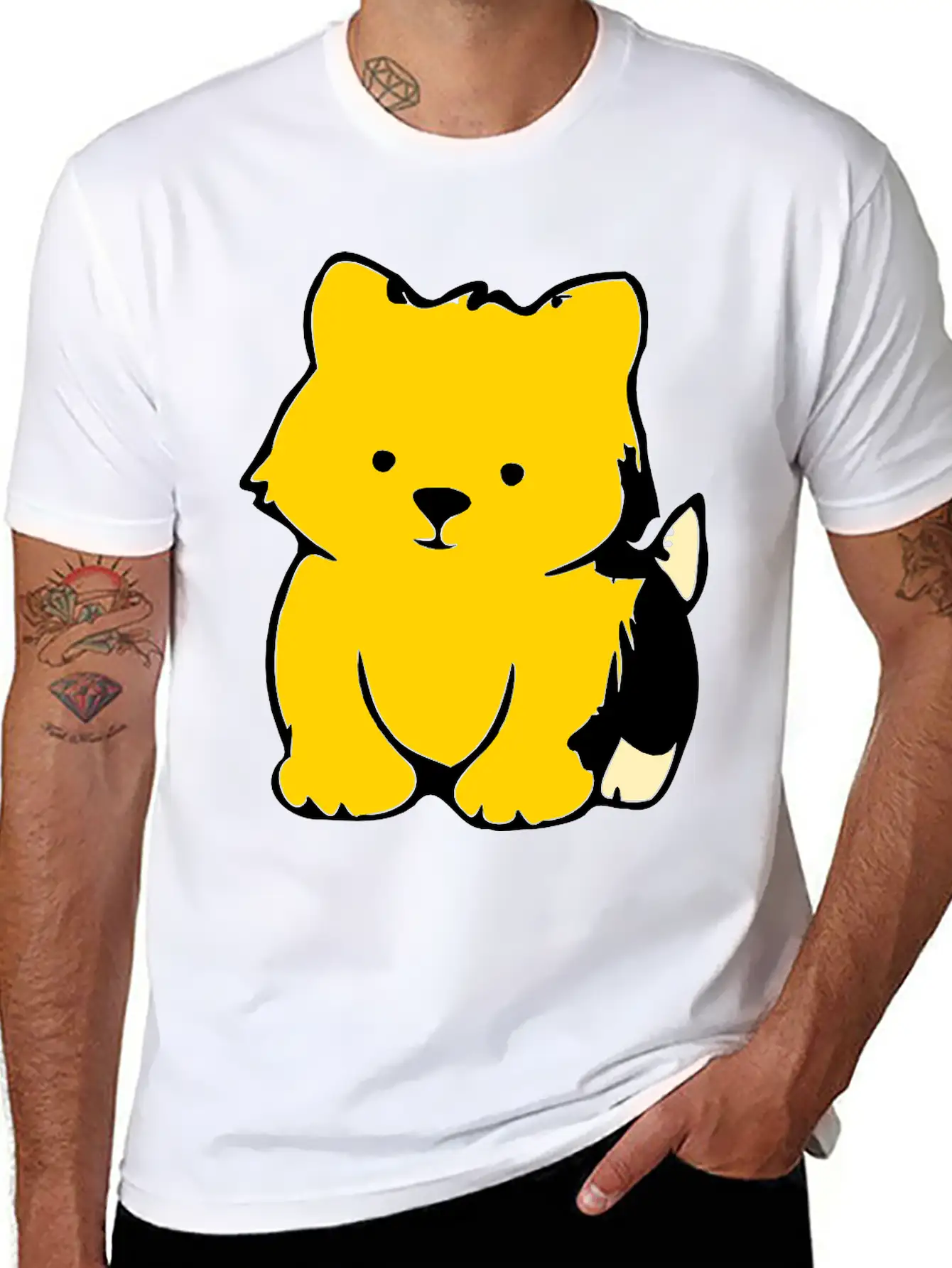 ♥ټMwah Super Cute Chubby Puppy-I Love Dogs XXټ♥ Unisex Casual T-Shirt – Clean Design For Daily Comfort