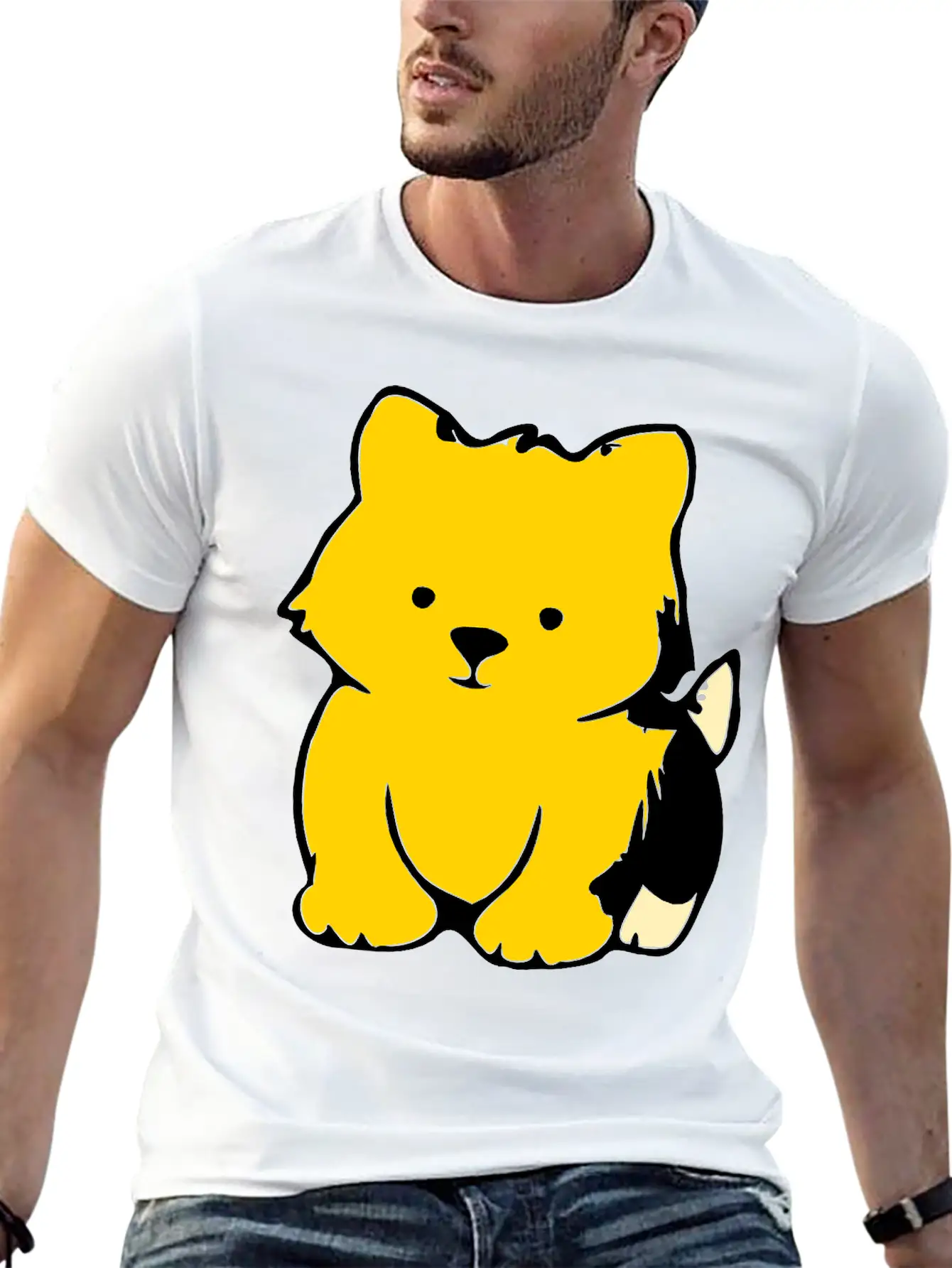 ♥ټMwah Super Cute Chubby Puppy-I Love Dogs XXټ♥ Unisex Casual T-Shirt – Clean Design For Daily Comfort