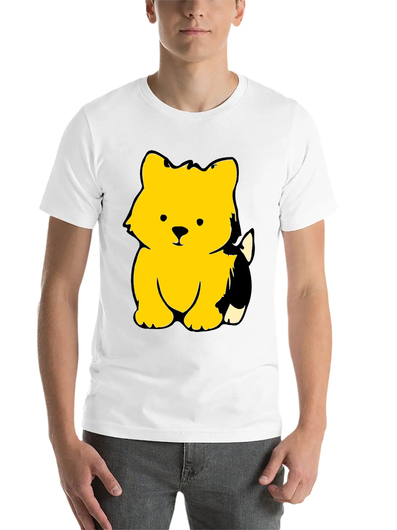 ♥ټMwah Super Cute Chubby Puppy-I Love Dogs XXټ♥ Unisex Casual T-Shirt – Clean Design For Daily Comfort