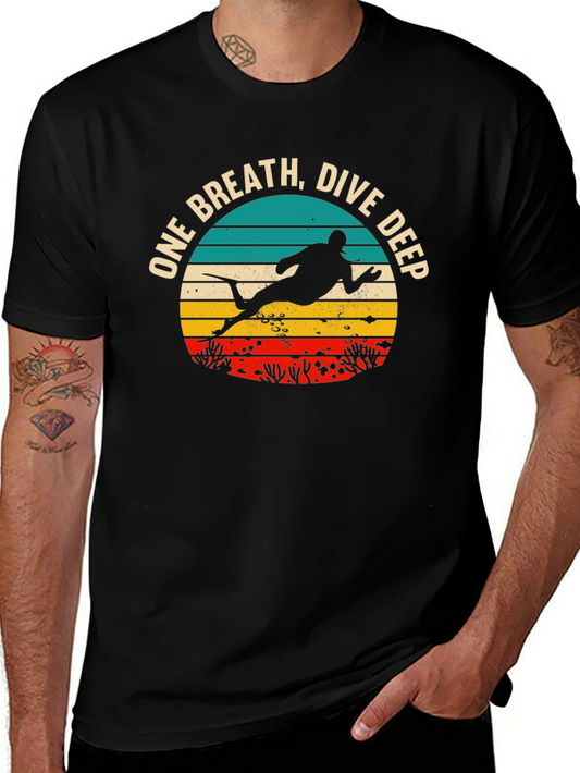 One Breath Dive Deep Black T-Shirt