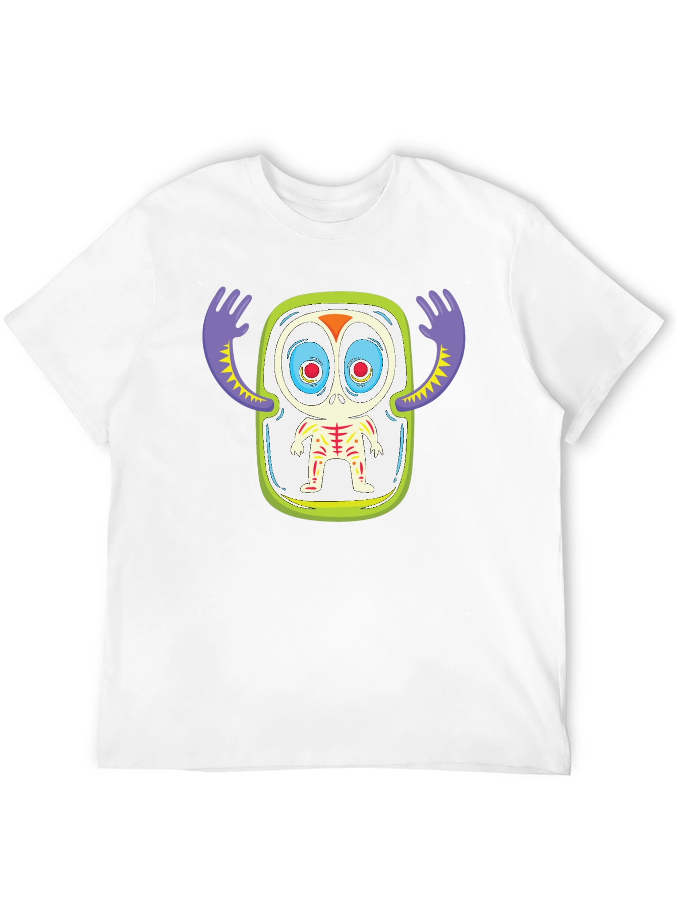 Monster Graphic Print Black T-Shirt