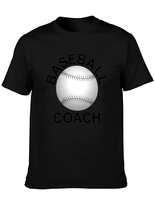 Baseball Coach Graphic T-Shirt - Black