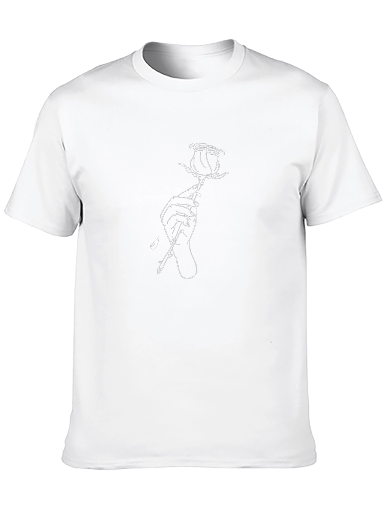 Rose Graphic Tee - Stylish Black T-Shirt