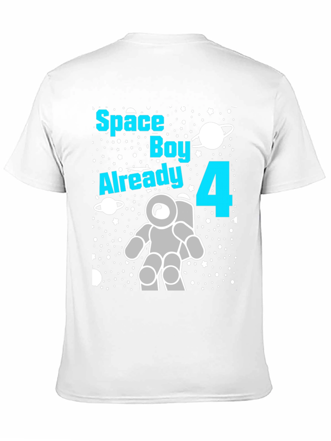 Space Boy 4th Birthday T-Shirt
