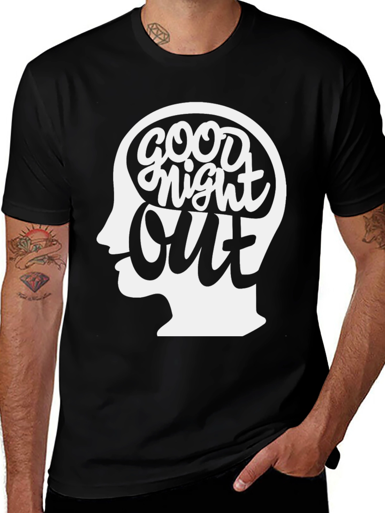 Good Night Out Graphic Tee - Black Casual T-Shirt