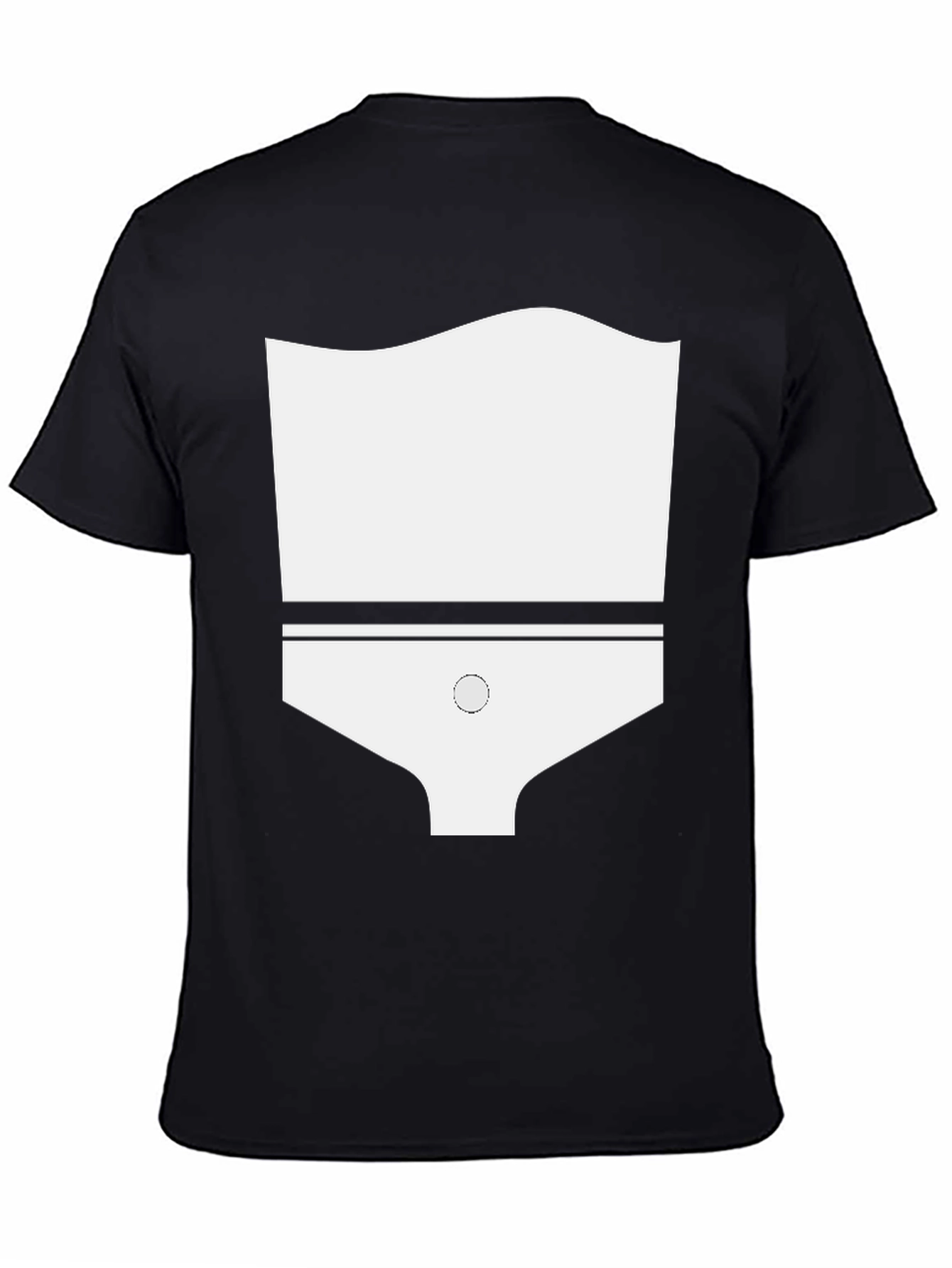 Funny White Underwear Graphic Mens Black T-Shirt