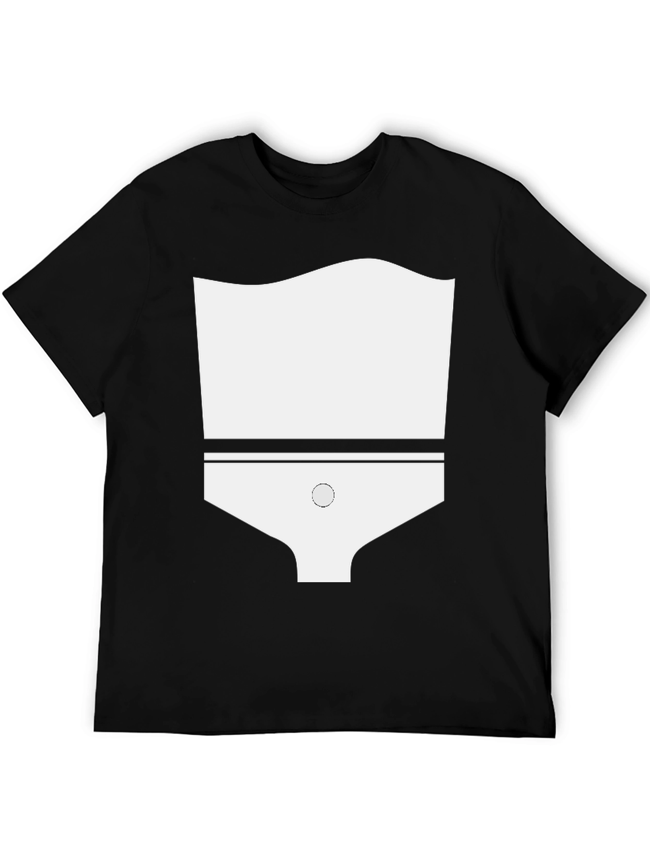 Funny White Underwear Graphic Mens Black T-Shirt