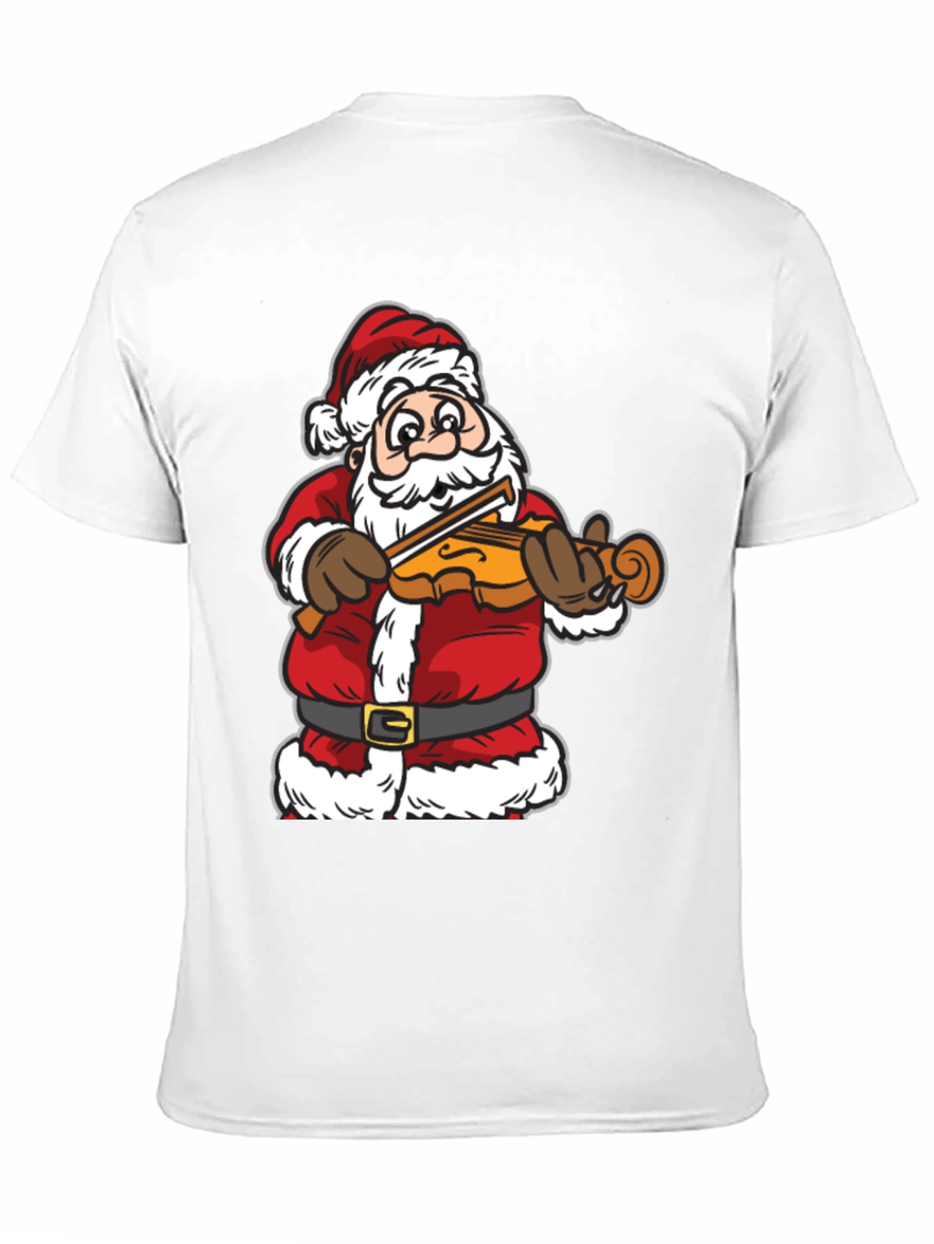 Santa Playing Violin T-Shirt - Holiday Cheer