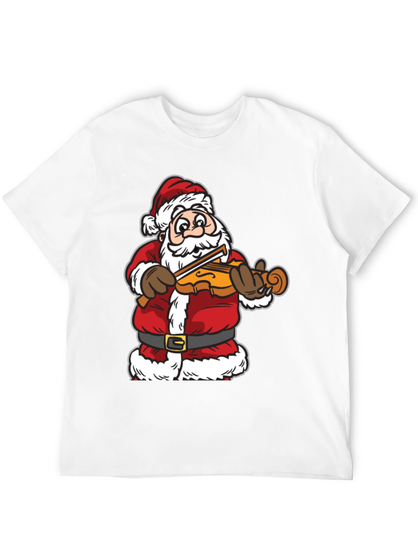 Santa Playing Violin T-Shirt - Holiday Cheer