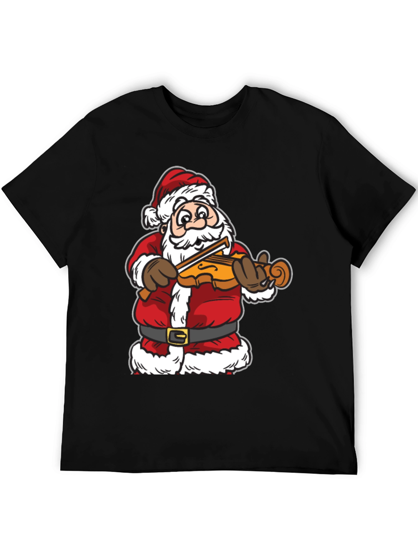 Santa Playing Violin T-Shirt - Holiday Cheer