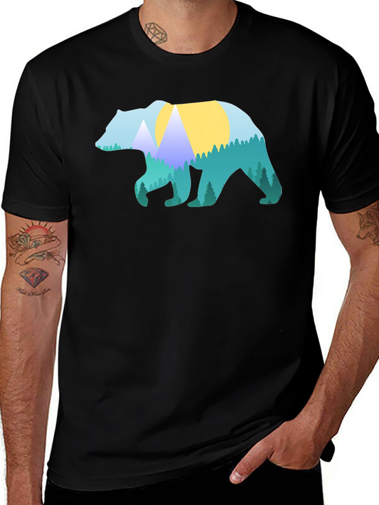 Nature Bear Graphic T-Shirt