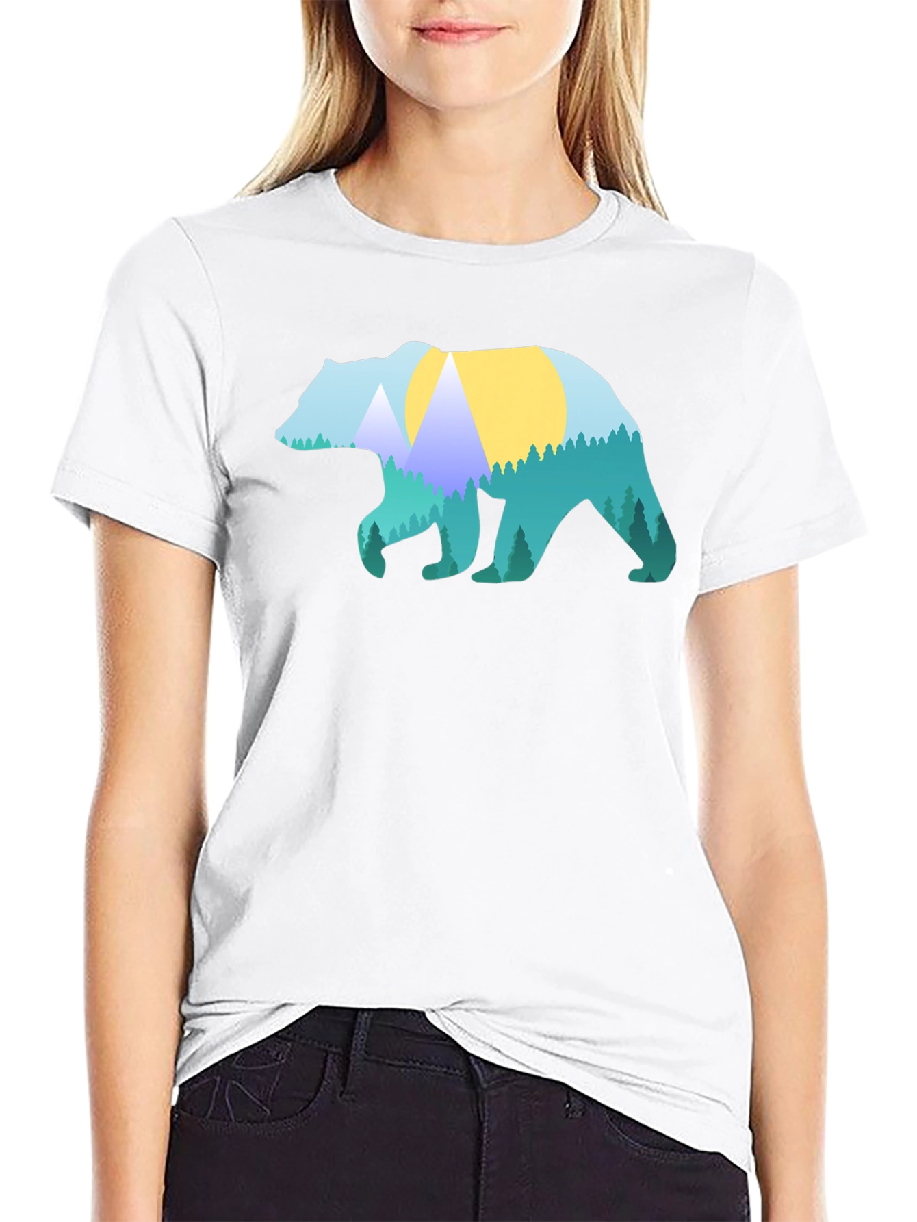 Nature Bear Graphic T-Shirt