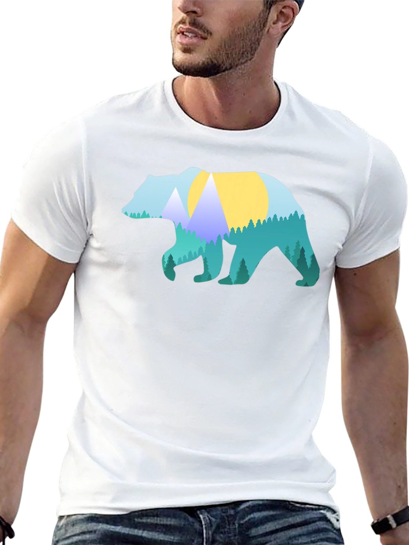Nature Bear Graphic T-Shirt