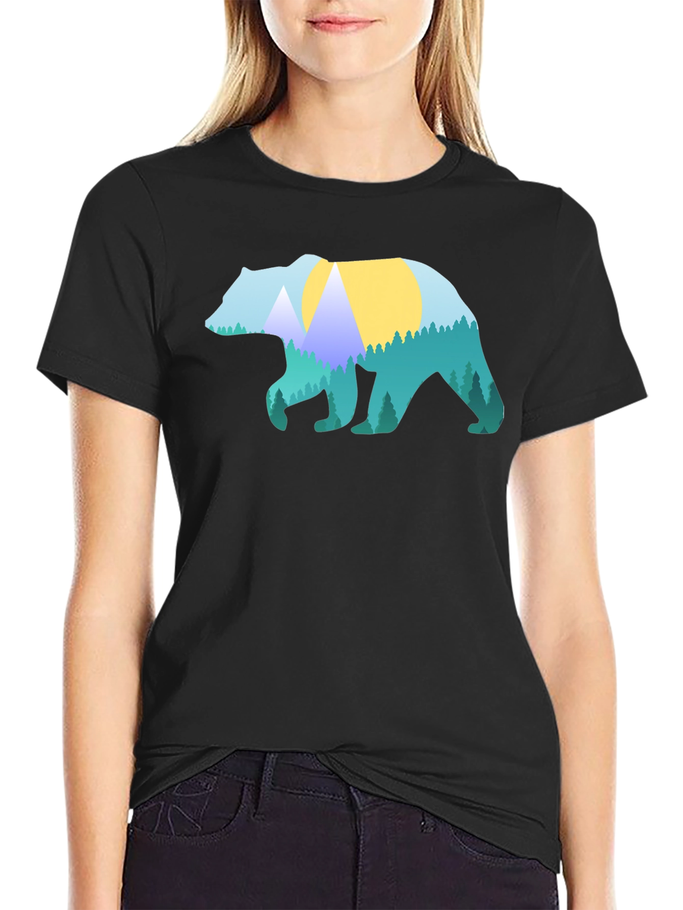 Nature Bear Graphic T-Shirt