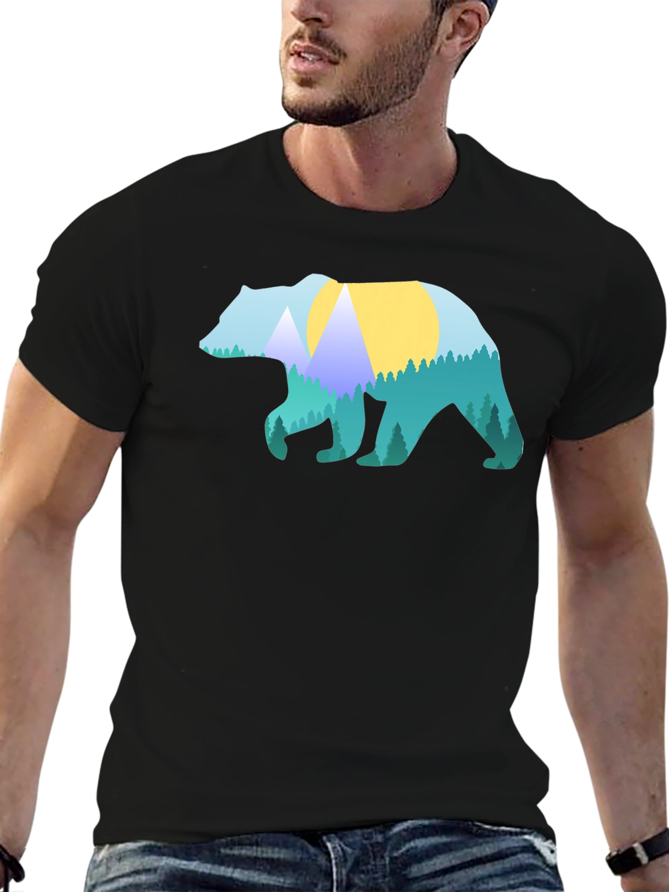 Nature Bear Graphic T-Shirt