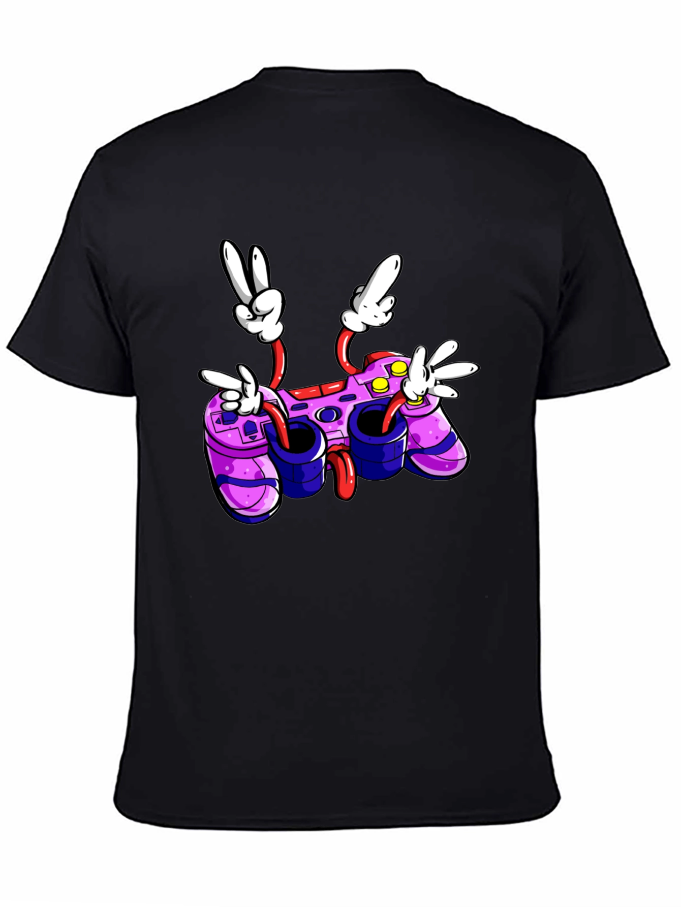 Cartoon Game Controller T-Shirt - Gamer Style