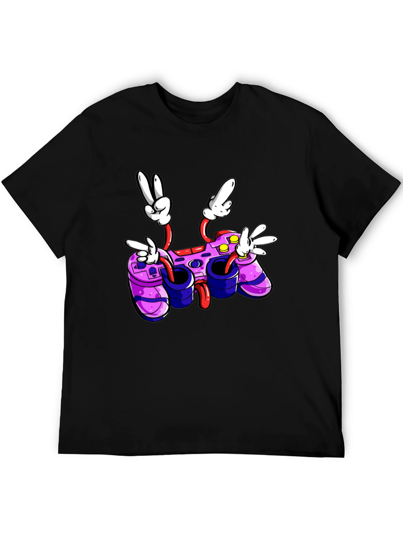 Cartoon Game Controller T-Shirt - Gamer Style