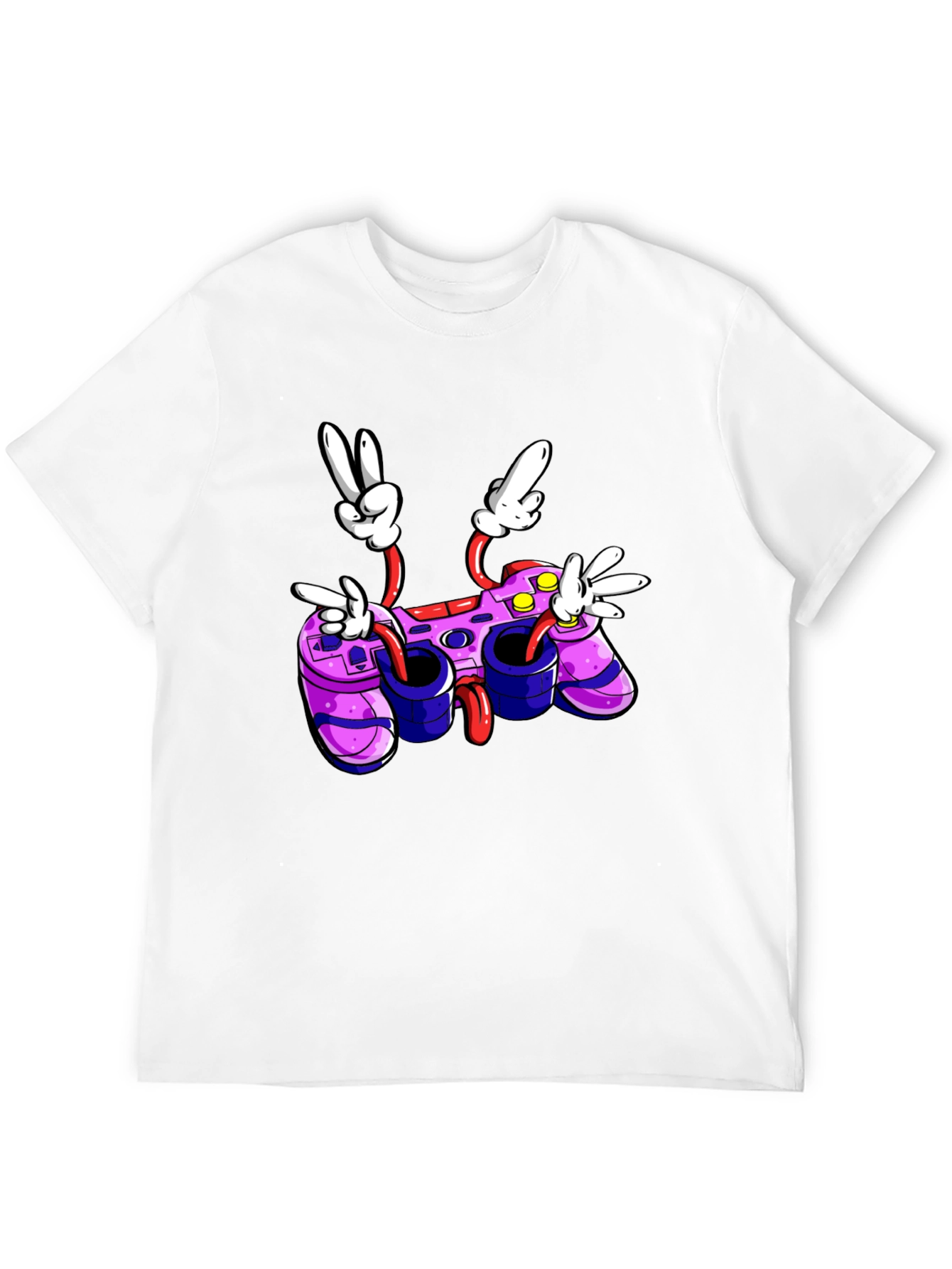 Cartoon Game Controller T-Shirt - Gamer Style
