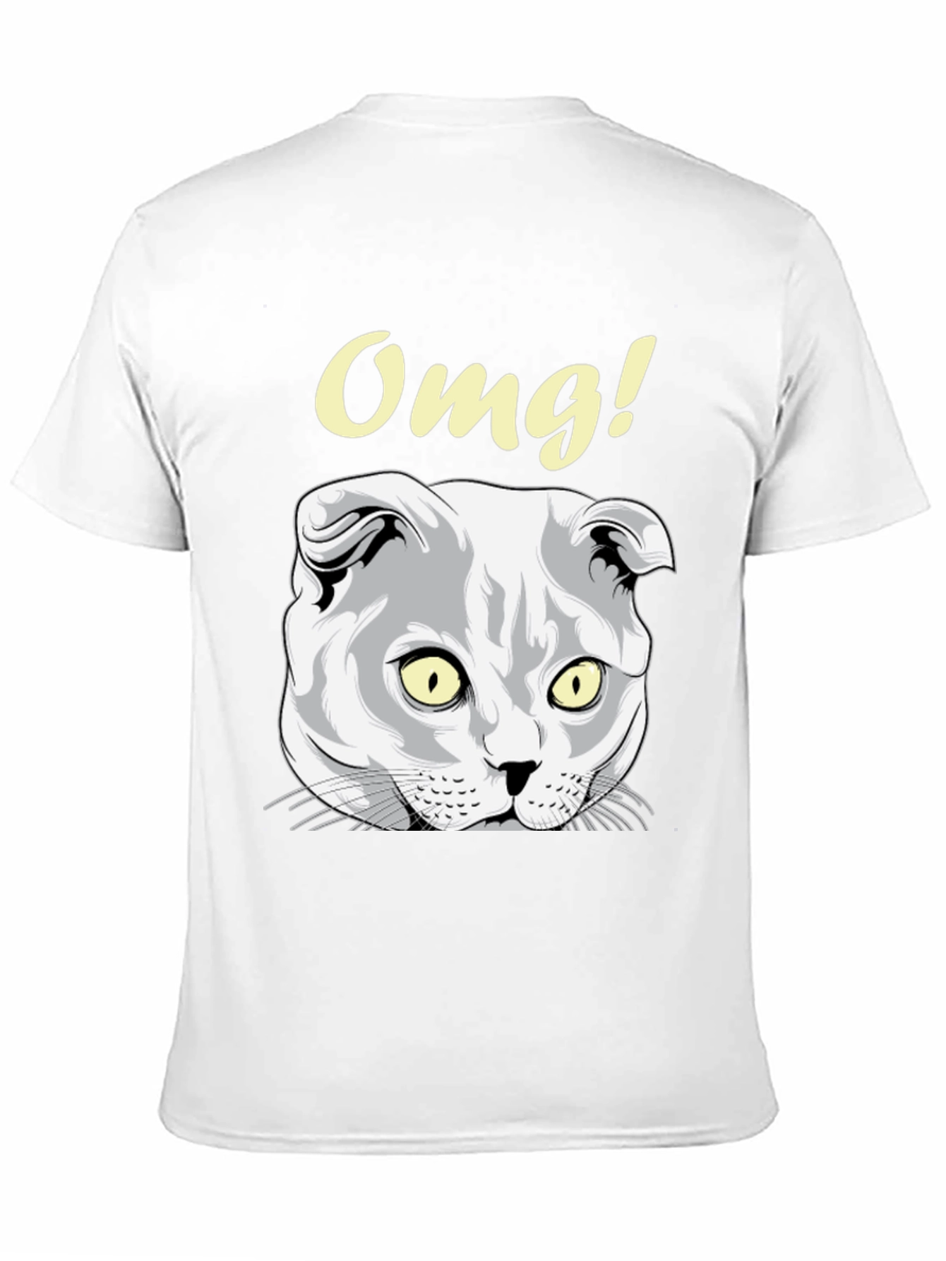 OMG Cat Graphic Tee - Unisex Black T-Shirt