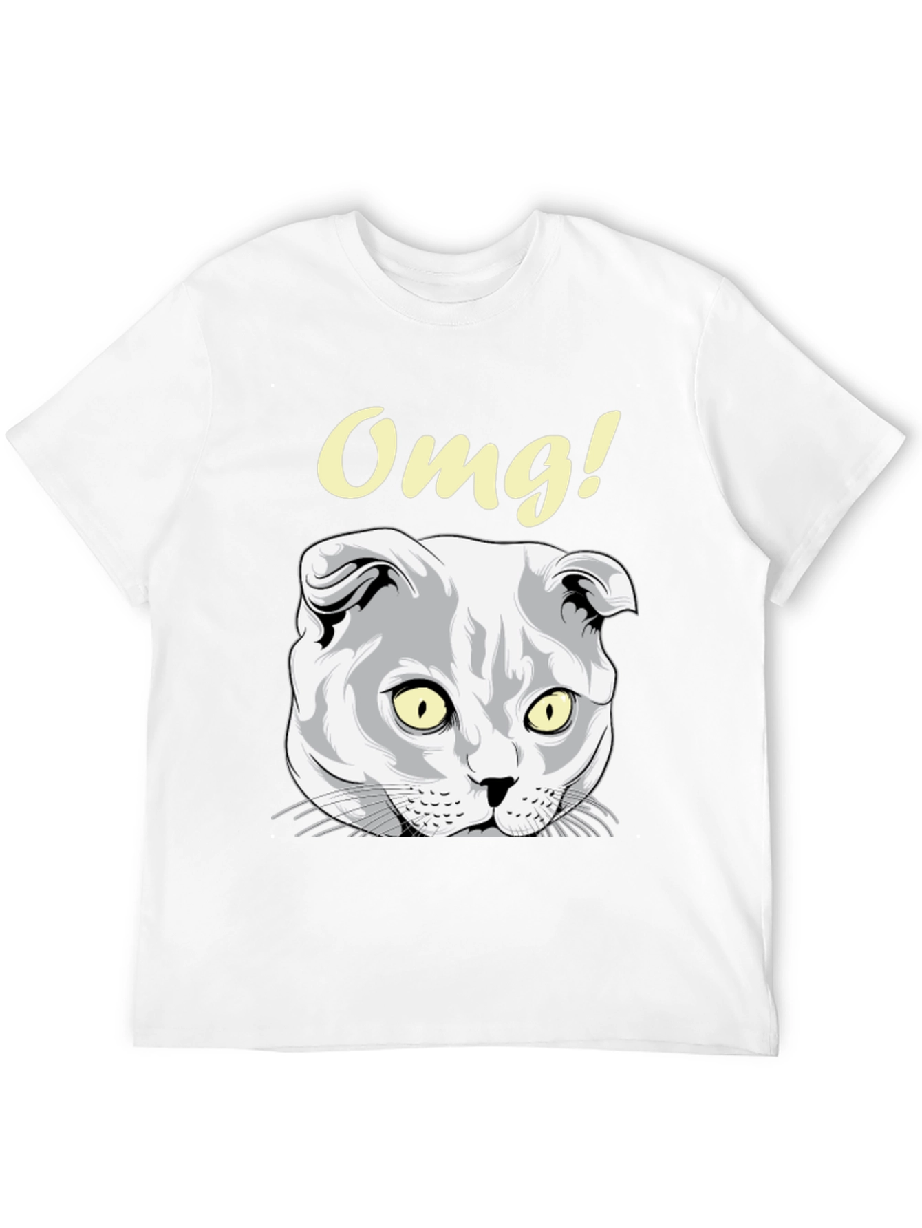 OMG Cat Graphic Tee - Unisex Black T-Shirt