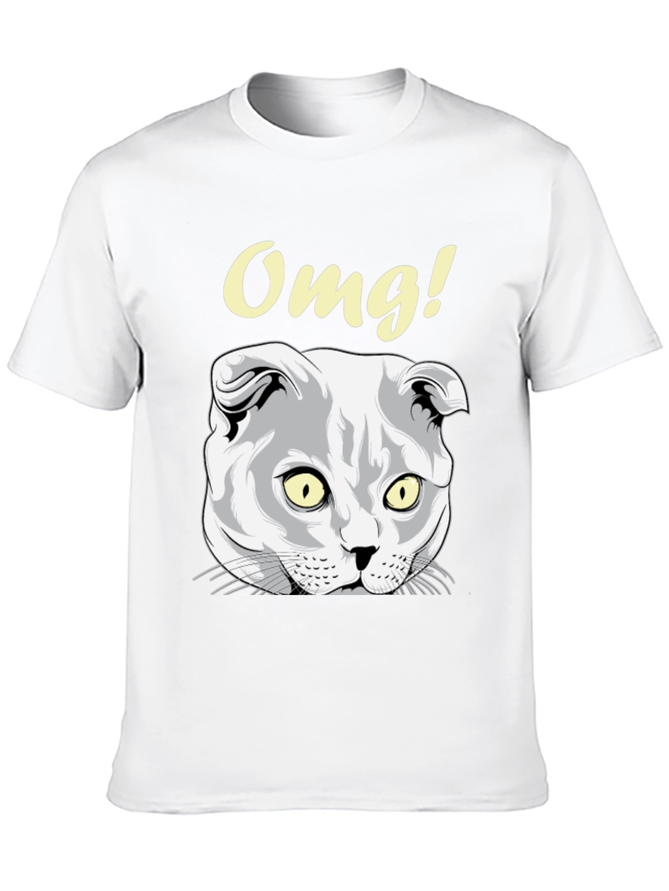 OMG Cat Graphic Tee - Unisex Black T-Shirt