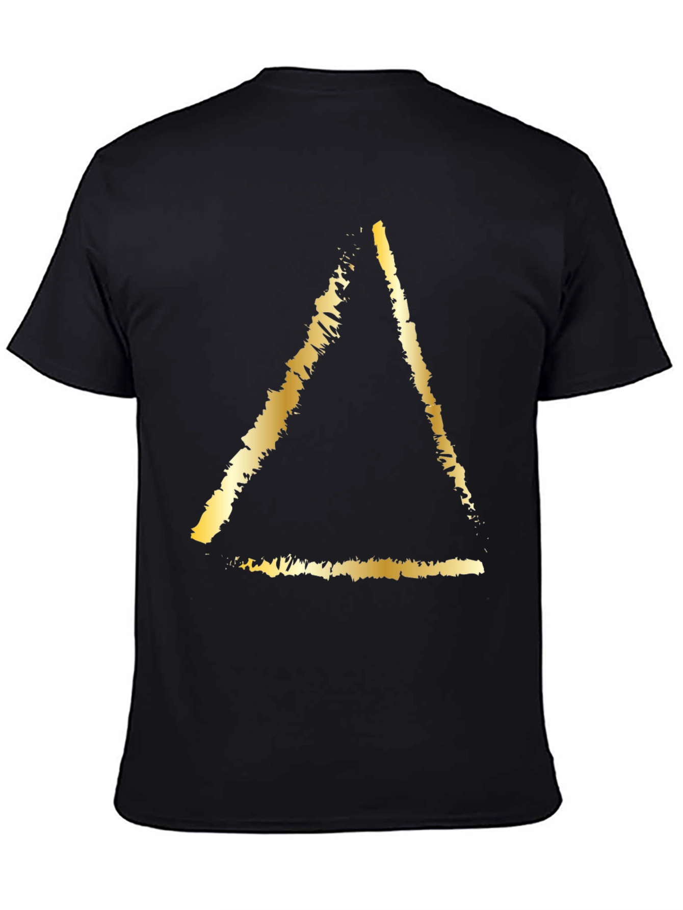 Golden Triangle Graphic Tee - Stylish Black T-Shirt