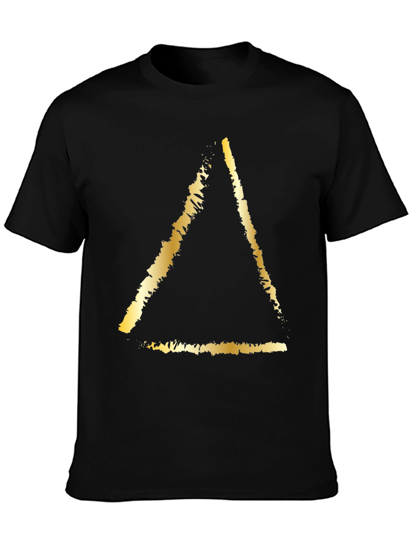 Golden Triangle Graphic Tee - Stylish Black T-Shirt