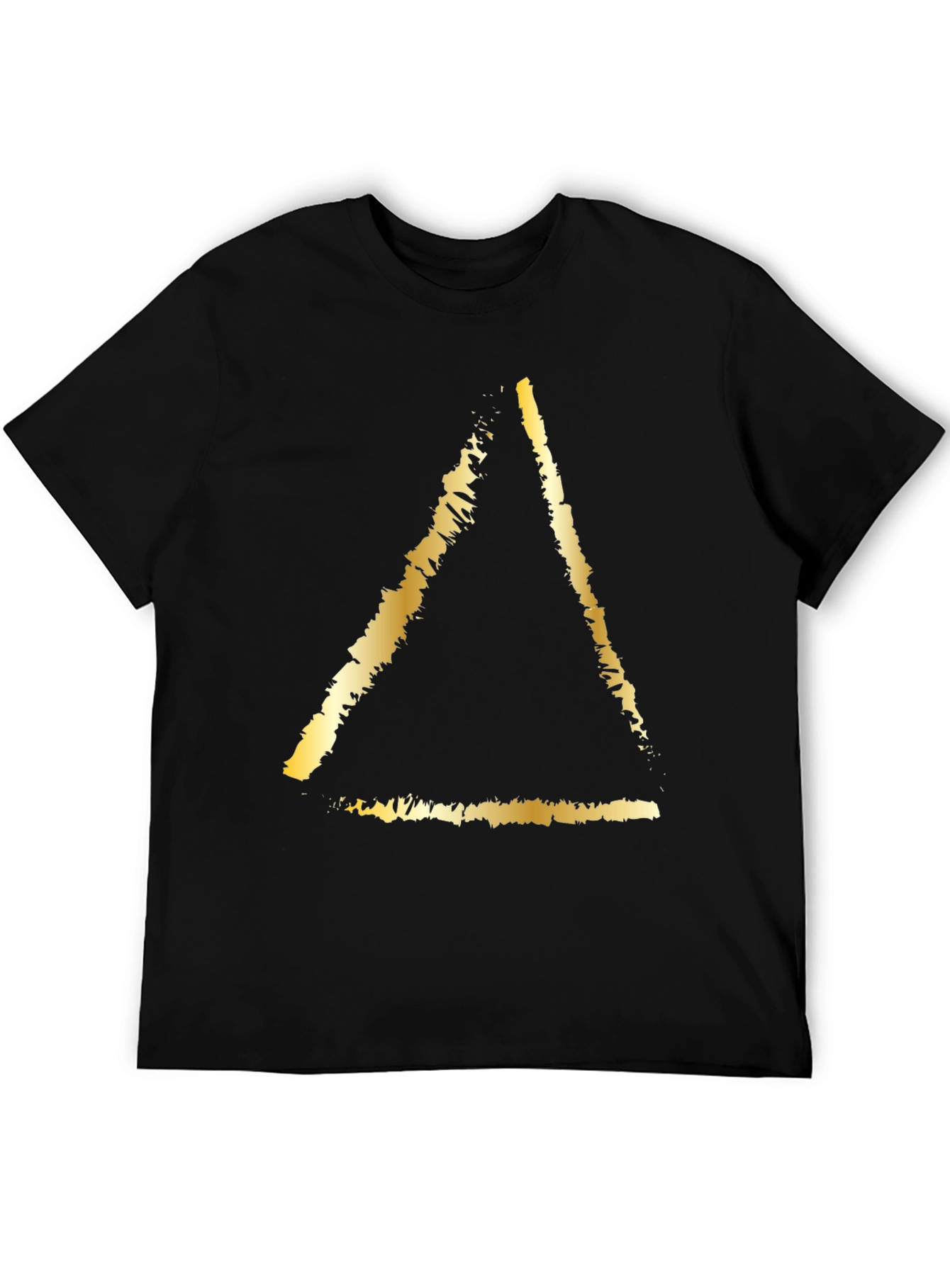 Golden Triangle Graphic Tee - Stylish Black T-Shirt