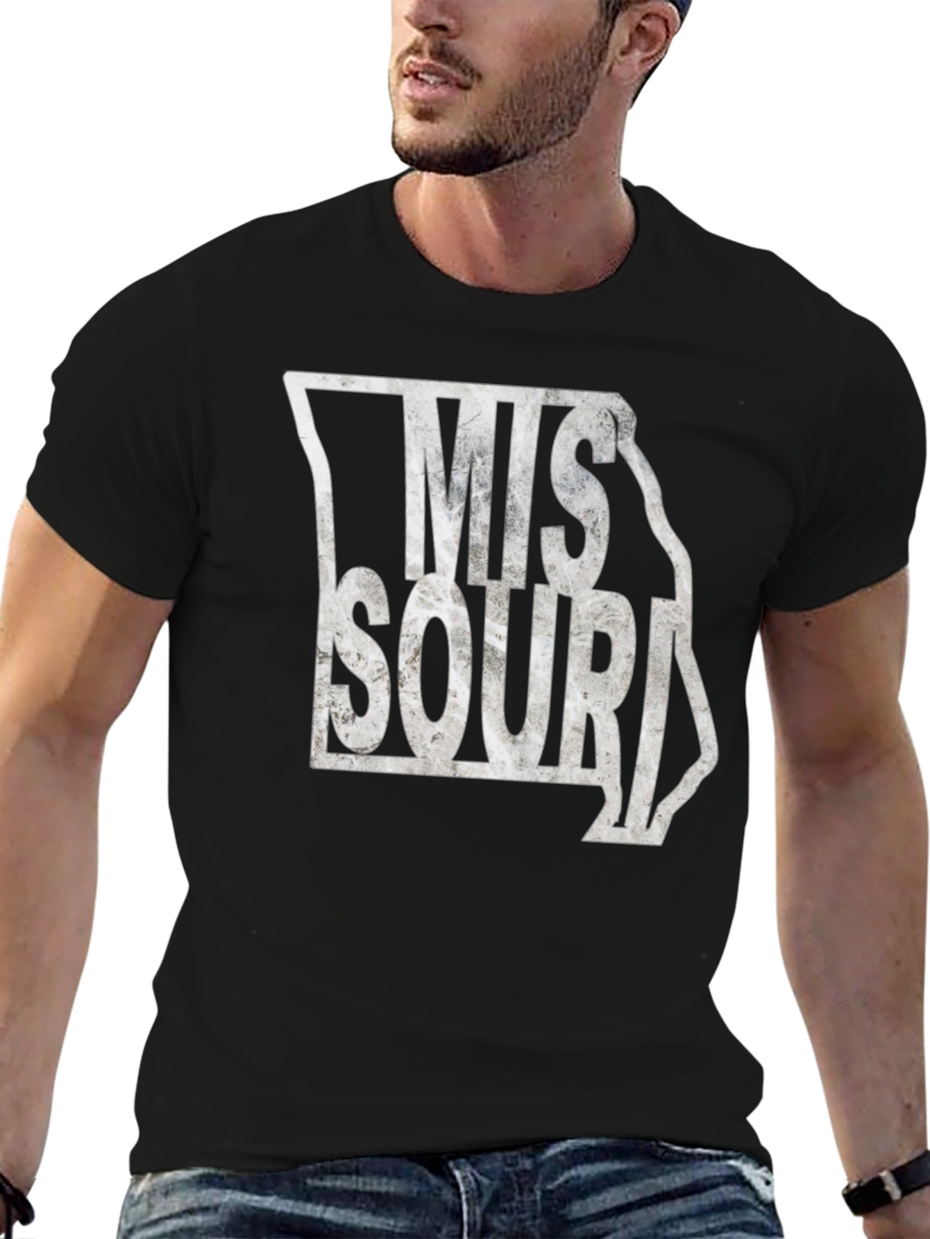 Missouri State Graphic T-Shirt - Distressed Design