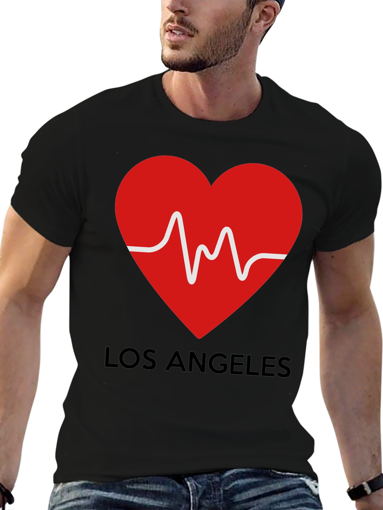 Los Angeles Heartbeat Graphic T-Shirt