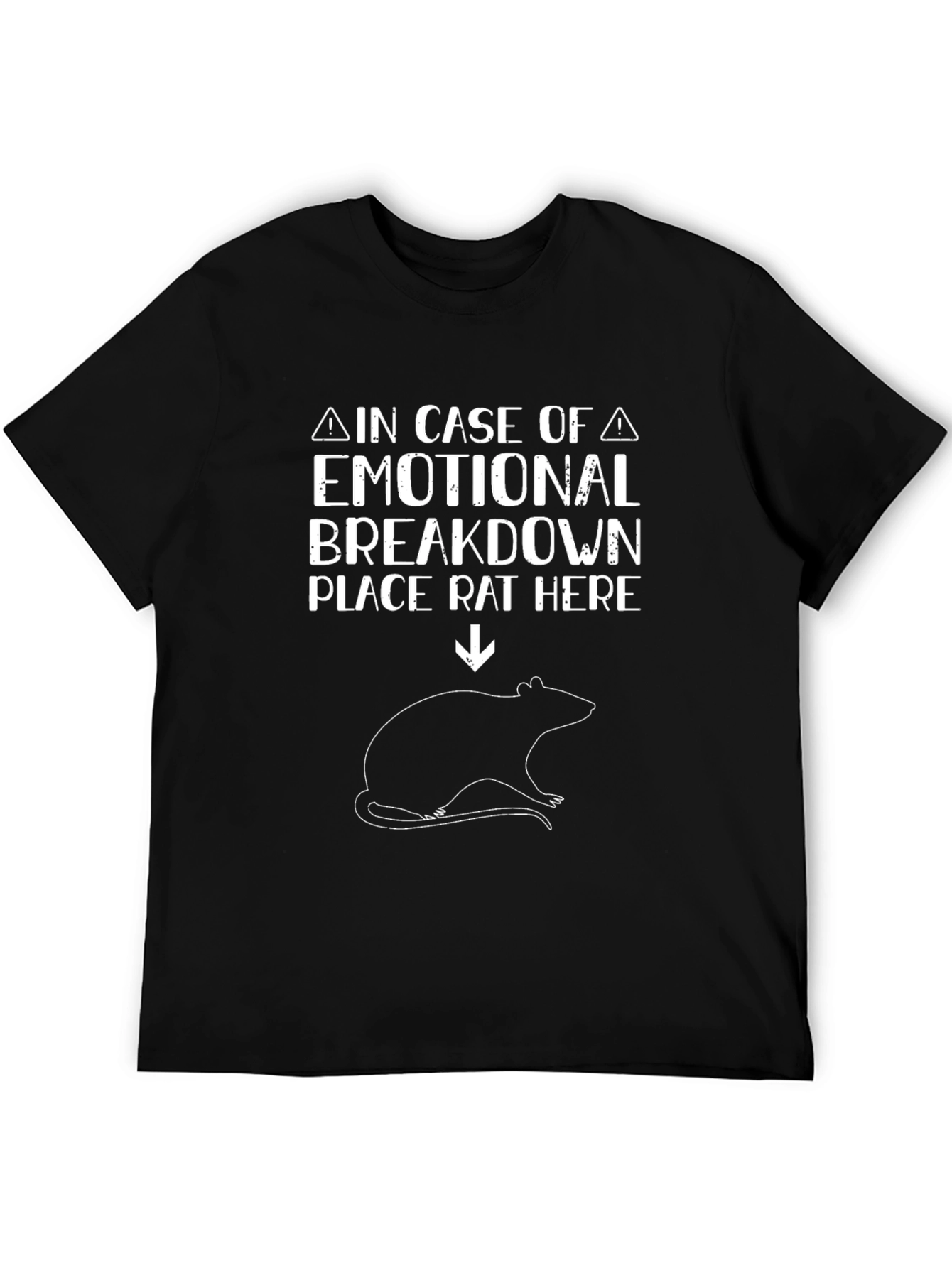 Emotional Support Rat T-Shirt Funny Graphic Tee