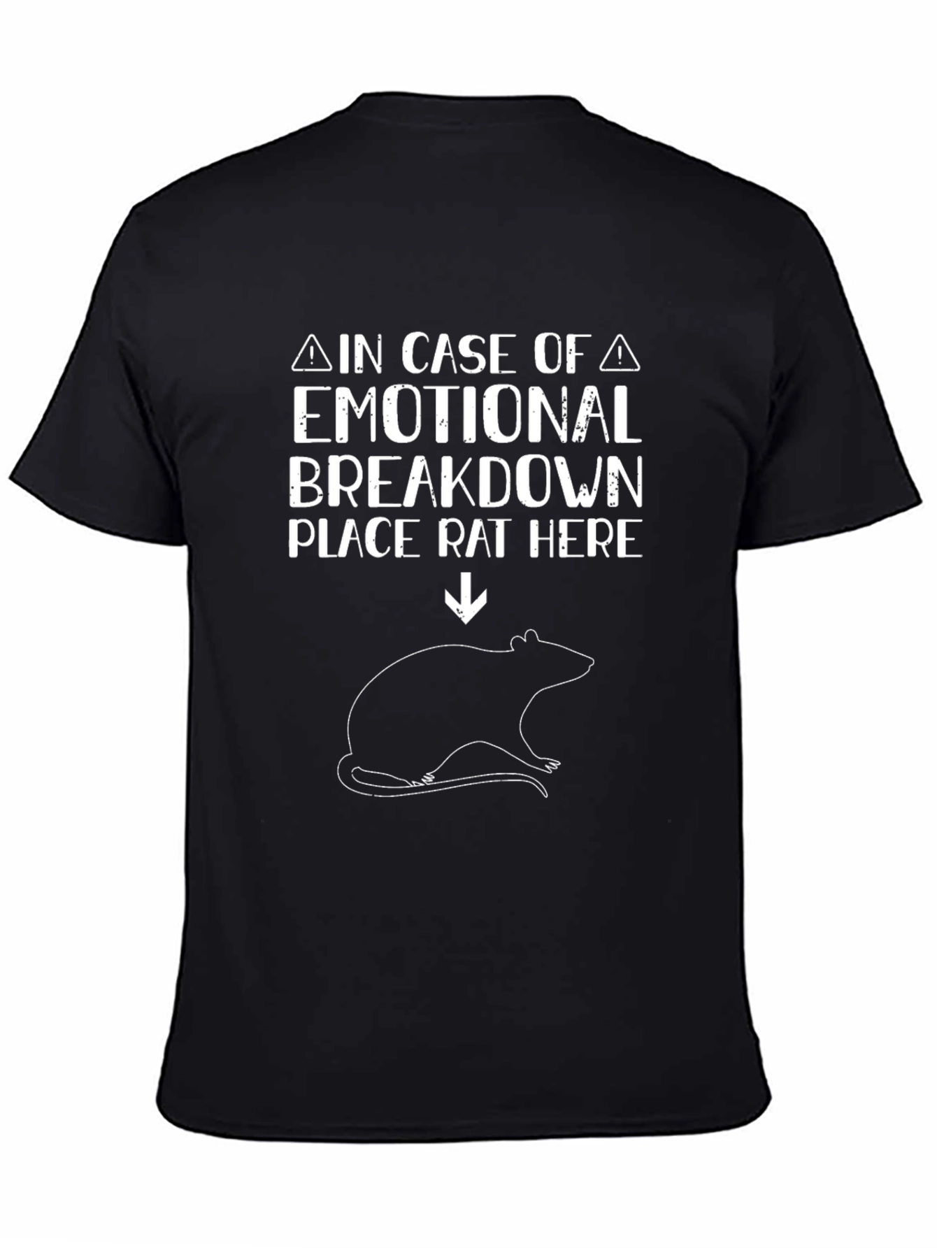 Emotional Support Rat T-Shirt Funny Graphic Tee