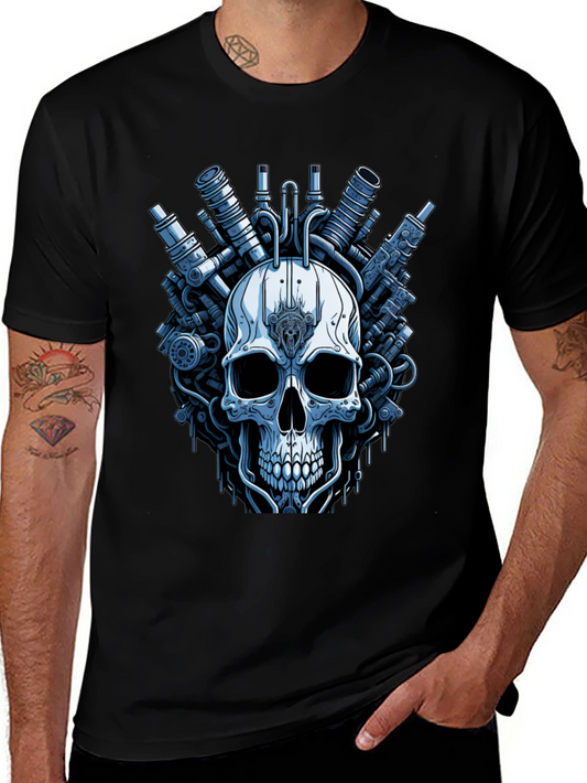 Steampunk Skull T-Shirt - Graphic Print
