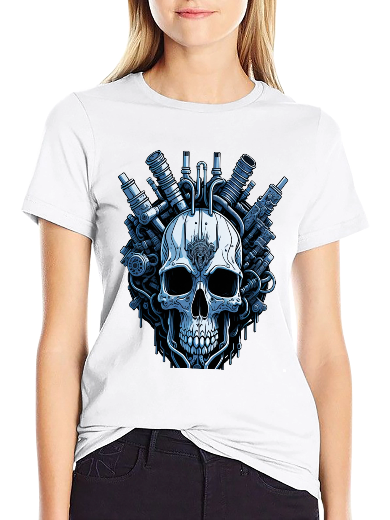 Steampunk Skull T-Shirt - Graphic Print
