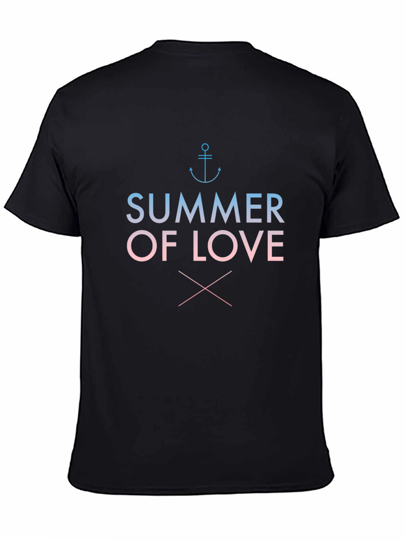 Summer of Love Graphic Tee - Black Cotton Blend